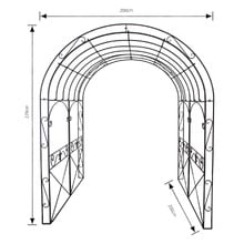 Rustic Brown Arch Metal Garden Gazebo